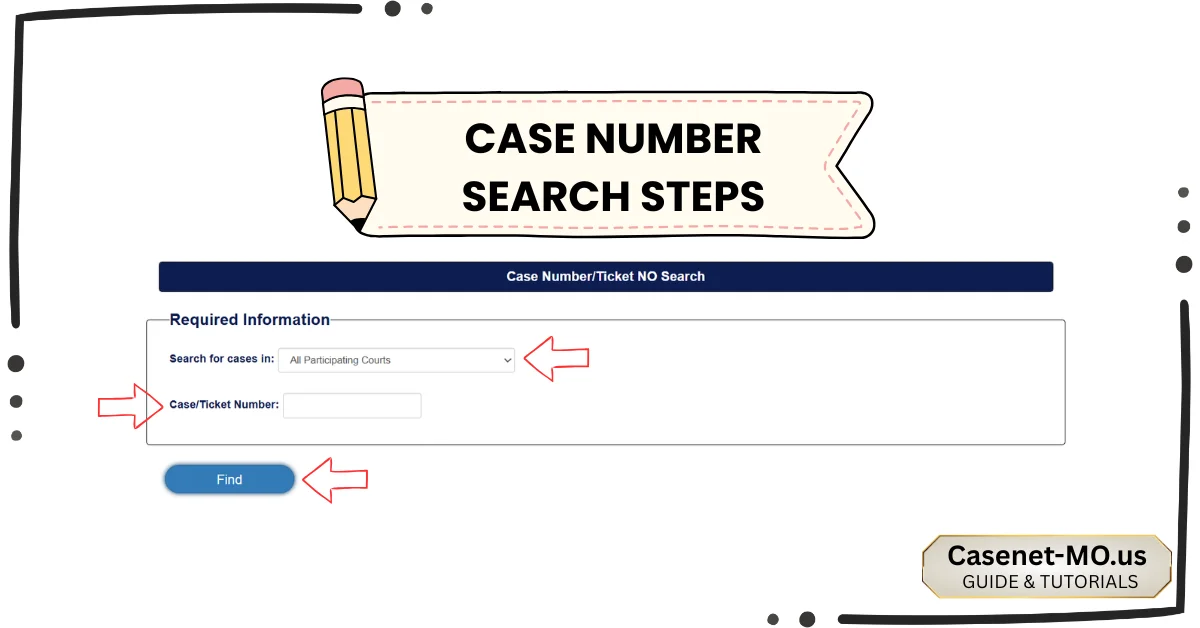 Case Number Search Steps on CaseNet MO