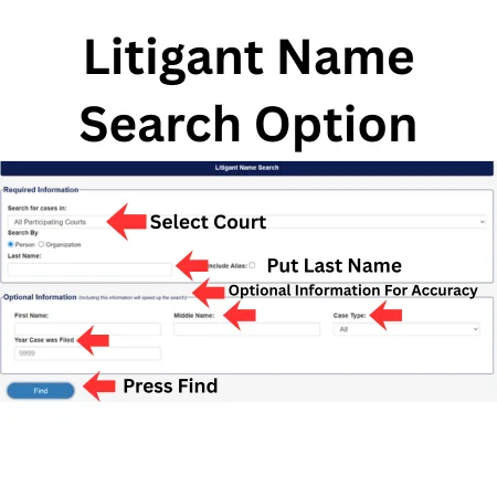 Litigant Name Search Option
